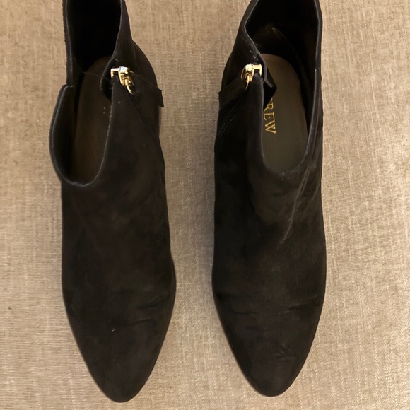 J.Crew Black Side Zip Ankle Boots 8.5 Women's - Picture 2 of 6